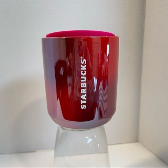 NWT Starbucks Red Fuchsia Pink Hot and Cold Tumbler Cup - Valentines Day Collect - Picture 5 of 6